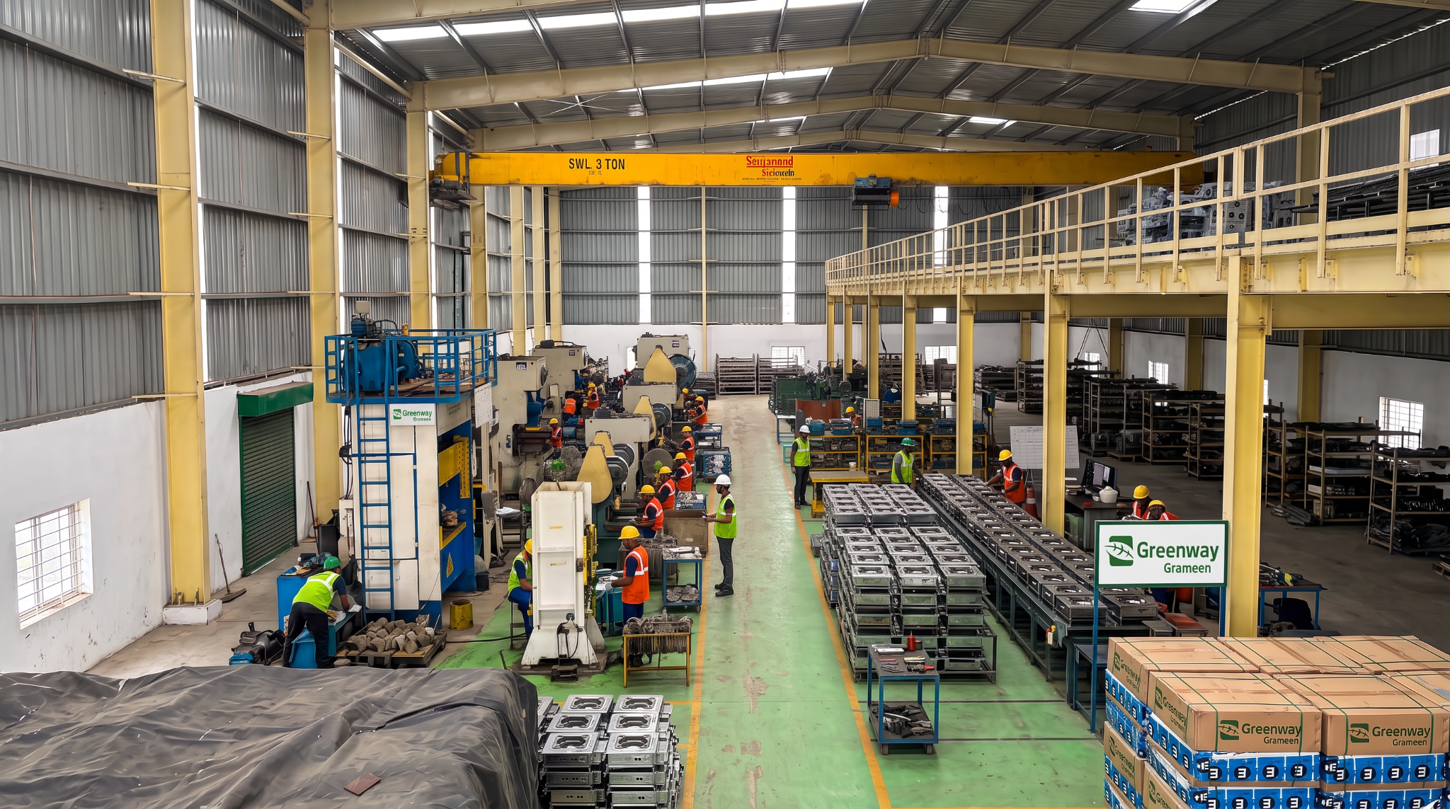 Completed Greenway production floor in operation