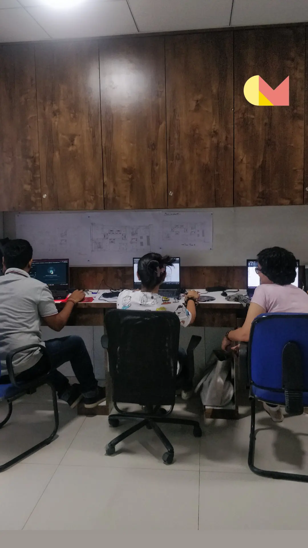 Studio Archarrette design team working in the Navi Mumbai studio